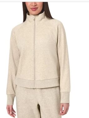 Mondetta Cream Zip-Up Women's Top